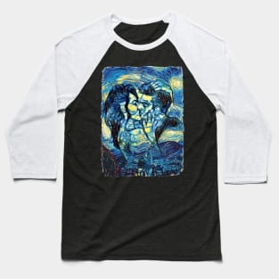 The Kiss Van Gogh Style Baseball T-Shirt